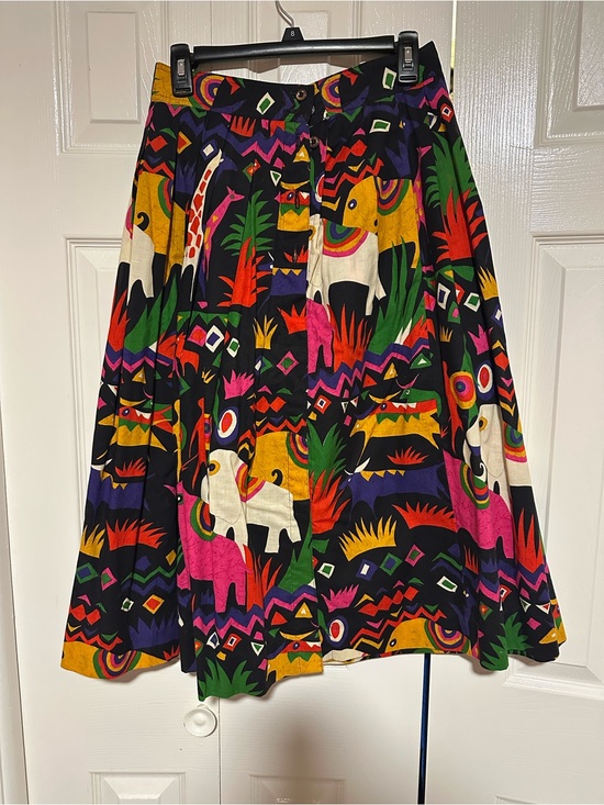 Dresses & Skirts - Vibrant Multicolor Animal Print A-Line Skirt